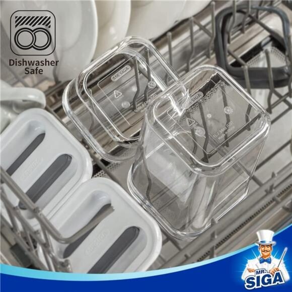 4 Pack Airtight Food Storage Container Set, BPA Free Kitchen Pantry Organization - Picture 6 of 7